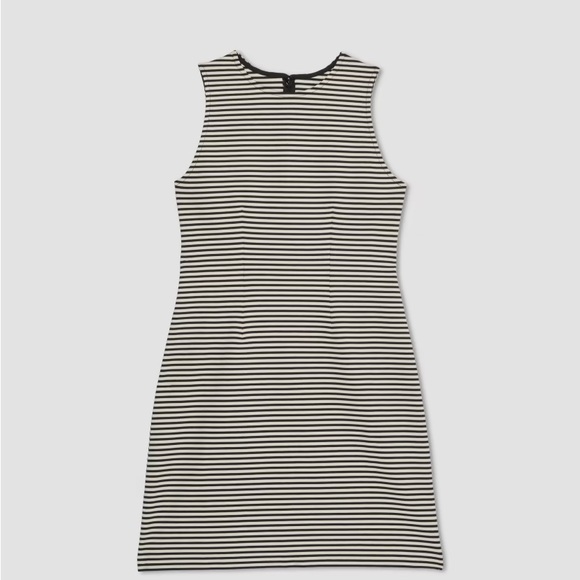 Everlane Dream Shift Sleeveless Dress Black and White Stripes - Picture 3 of 7